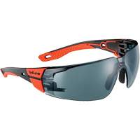 Lunettes de s&eacute;curit&eacute; RUSH+ 2.0 avec monture noire et rouge, M/G, Lentille Fum&eacute;e, Antibu&eacute;e/Anti-&eacute;gratignures, ANSI Z87+ Southpoint Industrial Supply