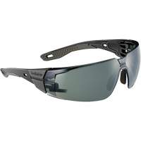 Lunettes de s&eacute;curit&eacute; RUSH+ 2.0 avec monture noire et grise, M/G, Lentille Gris/3,0, Antibu&eacute;e/Anti-&eacute;gratignures, ANSI Z87+ Southpoint Industrial Supply