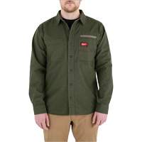 GRIDIRON Flannel Shirt, Men's, Small, Green Southpoint Industrial Supply
