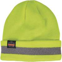 Chapeau d'hiver r&eacute;fl&eacute;chissant en tricot c&ocirc;tel&eacute; N-Ferno, Doublure en Acrylique, Taille unique, Vert lime haute visibilit&eacute; Southpoint Industrial Supply