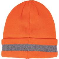 N-Ferno&reg; Reflective, Cuffed Rib Knit Winter Hat, Acrylic Lining, One Size, Orange Southpoint Industrial Supply