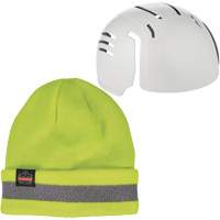 N-Ferno&reg; Reflective Rib Knit Winter Hat & Bump Cap Insert, Acrylic Lining, Medium/Small, High-Visibility Lime Green Southpoint Industrial Supply