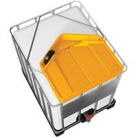 Grand entonnoir jaune en poly&eacute;thyl&egrave;ne r&eacute;sistant aux produits chimiques pour GRV, capacit&eacute; de 3,9 gal. Southpoint Industrial Supply