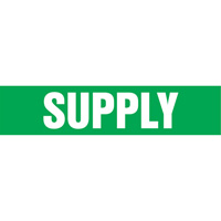 Marqueurs de tuyau "Supply", Autocollant, 4" h x 24" la, Blanc/vert Southpoint Industrial Supply