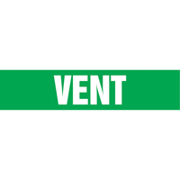 Marqueurs de tuyau "Vent", Autocollant, 4" h x 24" la, Blanc/vert Southpoint Industrial Supply