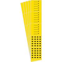 "Blank °F" Pipe Markers, Self-Adhesive, 2-1/4" H x 14" W, Black on Yellow Southpoint Industrial Supply
