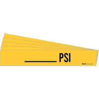"PSI" Pipe Marker, Self-Adhesive, 2-1/4" H x 14" W, Black on Yellow Southpoint Industrial Supply