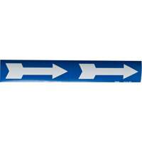 Arrow Pipe Markers, Self-Adhesive, 4" H x 12" W, White on Blue Southpoint Industrial Supply
