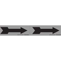 Arrow Pipe Markers, Self-Adhesive, 2-1/4" H x 7" W, Black on Grey SI725 | Southpoint Industrial Supply