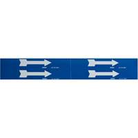 Arrow Pipe Markers, Self-Adhesive, 1-1/8" H x 7" W, White on Blue Southpoint Industrial Supply