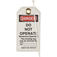 &eacute;tiquettes de verrouillage, Plastique, 3" la x 5-1/2" h, Anglais Southpoint Industrial Supply