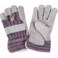 Gants d'ajusteur rugueux, Grand, Paume en Cuir de vache refendu, Doublure en Coton Southpoint Industrial Supply