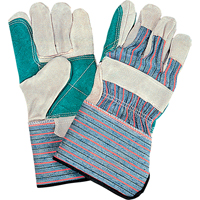 Gants d'ajusteur de qualit&eacute; standard &agrave; paume double, Grand, Paume en Cuir de vache refendu, Doublure en Coton Southpoint Industrial Supply