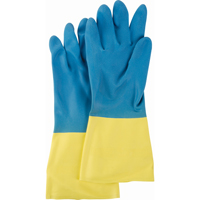 Two Tone NS53 Gloves, Size Medium/8, 13" L, Neoprene/Rubber Latex, Flock-Lined Inner Lining, 28-mil Southpoint Industrial Supply