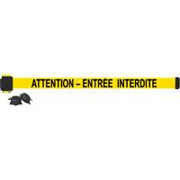 Wall Mount Barrier, Plastic, Magnetic Mount, 7', Black and Yellow Tape SPG528 | Southpoint Industrial Supply