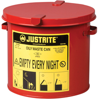 Oily Waste Cans, FM Approved/UL Listed, 2 US gal., Red SR356 | Southpoint Industrial Supply