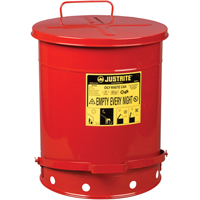 Oily Waste Cans, FM Approved/UL Listed, 14 US gal., Red SR359 | Southpoint Industrial Supply