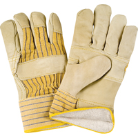 Gants d'ajusteur doubl&eacute;s pour l'hiver &agrave; paume renforc&eacute;e, Grand, Paume en Cuir fleur de vache, Doublure en Molleton de coton Southpoint Industrial Supply