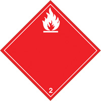 Flammable Gases TDG Placard, Adhesive Vinyl Southpoint Industrial Supply