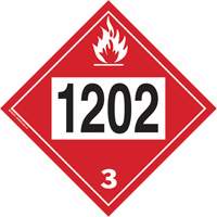 1202 Fuel Oil Flammable Liquid TDG Placard, Plastic Southpoint Industrial Supply