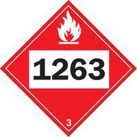 1263 Paint Flammable Liquid TDG Placard, Plastic Southpoint Industrial Supply