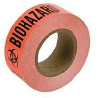 "Biohazard" Marking Tape, 2" x 108', Polyester, Black and Orange SW176 | Southpoint Industrial Supply