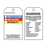 Self-Laminating Right-To-Know Tags, Polyester, 3" W x 5-3/4" H, English SX835 | Southpoint Industrial Supply