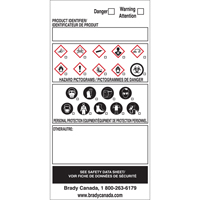 OTS WHMIS Labels, Vinyl, Sheet, 6" L x 3" W SY083 | Southpoint Industrial Supply
