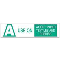 "A Use on Wood Paper Textiles and Rubbish" Labels, 6" L x 1-1/2" W, Green on White SY238 | Southpoint Industrial Supply