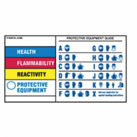 Protective Equipment Labels, Polyester, Sheet, 7" L x 4" W SY725 | Southpoint Industrial Supply