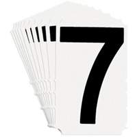 Quick-Align&reg; Individual Gothic Number & Letter Labels, 7, 4" H, Black on White Southpoint Industrial Supply