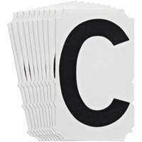 Quick-Align<sup>®</sup> Individual Gothic Number and Letter Labels, C, 4" H, Black SZ991 | Southpoint Industrial Supply