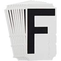 Quick-Align<sup>®</sup> Individual Gothic Number and Letter Labels, F, 4" H, Black SZ994 | Southpoint Industrial Supply