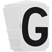 Quick-Align<sup>®</sup> Individual Gothic Number and Letter Labels, G, 4" H, Black SZ995 | Southpoint Industrial Supply