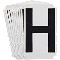 Quick-Align<sup>®</sup>Individual Gothic Number and Letter Labels, H, 4" H, Black SZ996 | Southpoint Industrial Supply