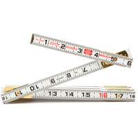 Red End&reg; Masonry Rule, 6' L, Wood, 1/16" Graduations Southpoint Industrial Supply