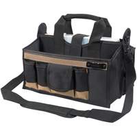 Sac &agrave; outils avec plateau central, Toile, 16 pochettes, Noir Southpoint Industrial Supply