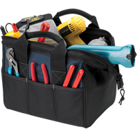 Sac &agrave; outils BIGMOUTH, Polyester, 23 pochettes, Noir Southpoint Industrial Supply