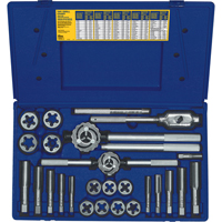 Hanson&reg; Fractional Tap & Hex Die Set, 25 Pieces Southpoint Industrial Supply