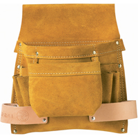 Tool Pouch, Nail & Screw Holder, Leather, 6 Pockets Southpoint Industrial Supply