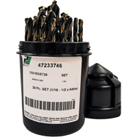 Heavy-Duty Drill Bit Set , 29 Pieces, High Speed Steel Southpoint Industrial Supply
