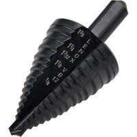 #12 Step Drill Bit, 7/8" - 1-3/8" , 3/8" Increments, High Speed Steel Southpoint Industrial Supply