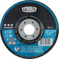 Rondeller Depressed Centre Grinding Wheel, 4-1/2", 36 Grit, 7/8", 13300 RPM, Type 29 Southpoint Industrial Supply