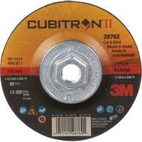 Disque de coupe et de meulage &agrave; changement rapide Cubitron II, 4-1/2" x 1/8", Arbre de 5/8"-11, Type 27, C&eacute;ramique Southpoint Industrial Supply