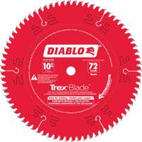 Trex&reg; Blade Cutting Saw Blade, 10", 72 Teeth, Plastic/Composite Decking Use Southpoint Industrial Supply