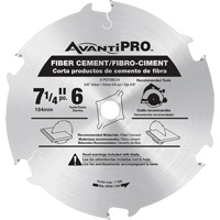 AvantiPro Cutting Saw Blade, 7-1/4", 6 Teeth, Fibre Cement Use Southpoint Industrial Supply