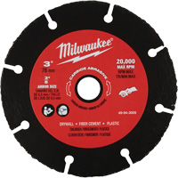 Lame abrasive au carbure, 3" x Arbre de 3/8", Carbure de silicium, 20 000 Tr/min Southpoint Industrial Supply
