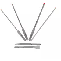 Jeu de forets et burins pour marteau &agrave; t&ecirc;te enti&egrave;rement au carbure &agrave; 4 couteaux SDS-Plus Rebar Demon, 6 morceaux, Carbure Southpoint Industrial Supply