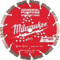 Diamond Max Segmented Turbo Saw Blade, 9", Metal/Stone/Concrete/Ductile Iron/Cement/Non-Ferrous/Brick/Fibre Cement/Tile/Asphalt Use Southpoint Industrial Supply