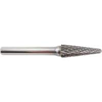 Taper Shape Carbide Shipyard Bur, 3/8" Dia., 1/4" Shank, 1-1/16" Depth of Cut Southpoint Industrial Supply